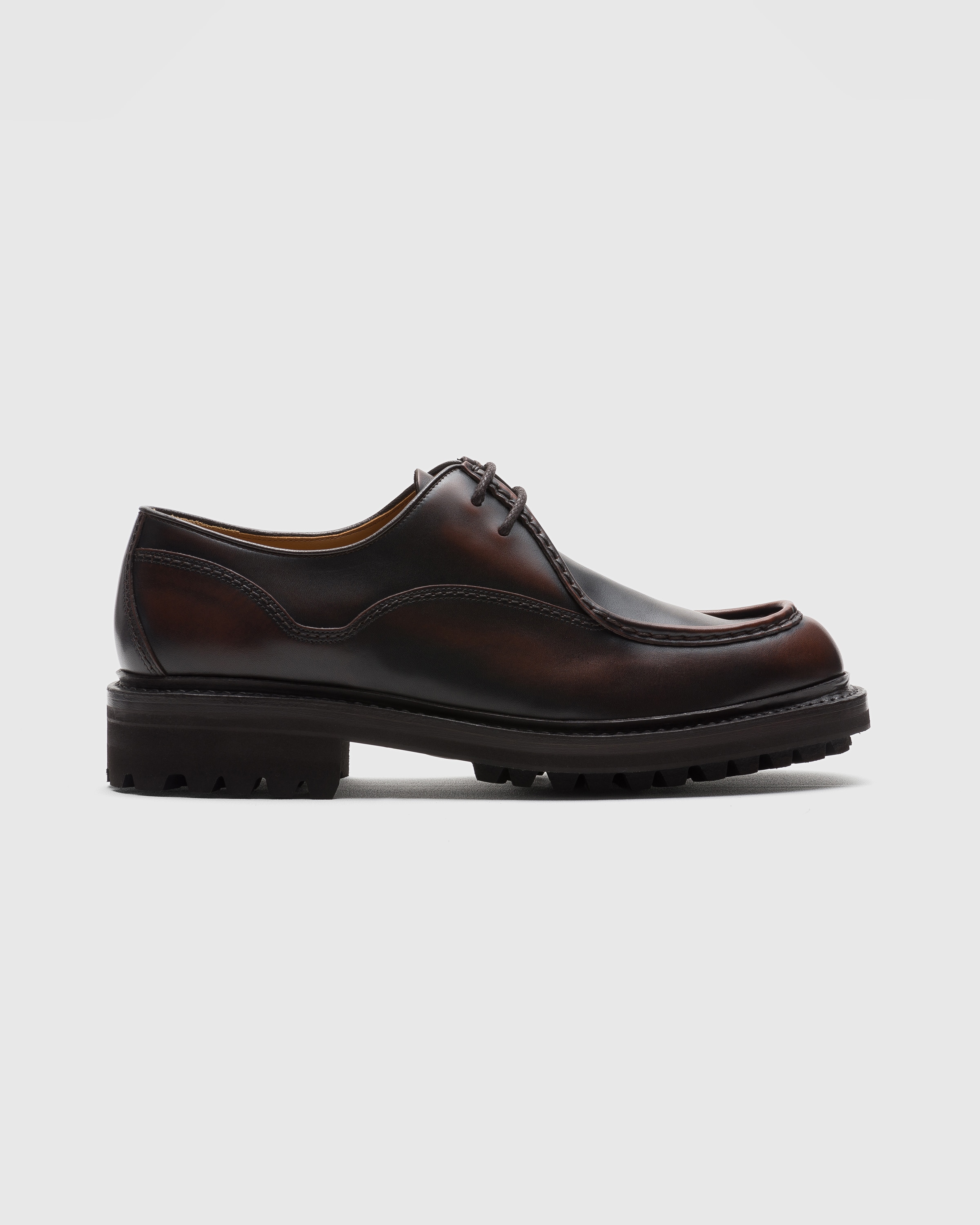 Burgundy church shoes top