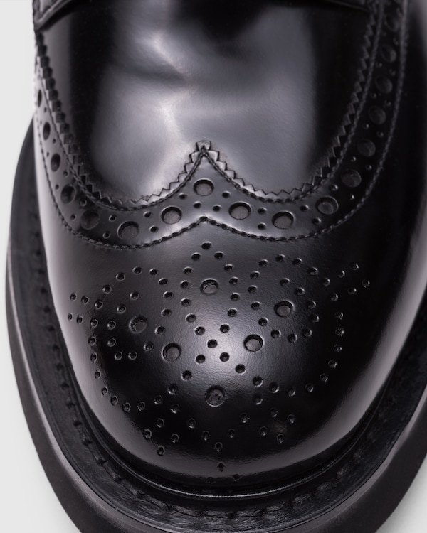 Polished Fumè Derby Black