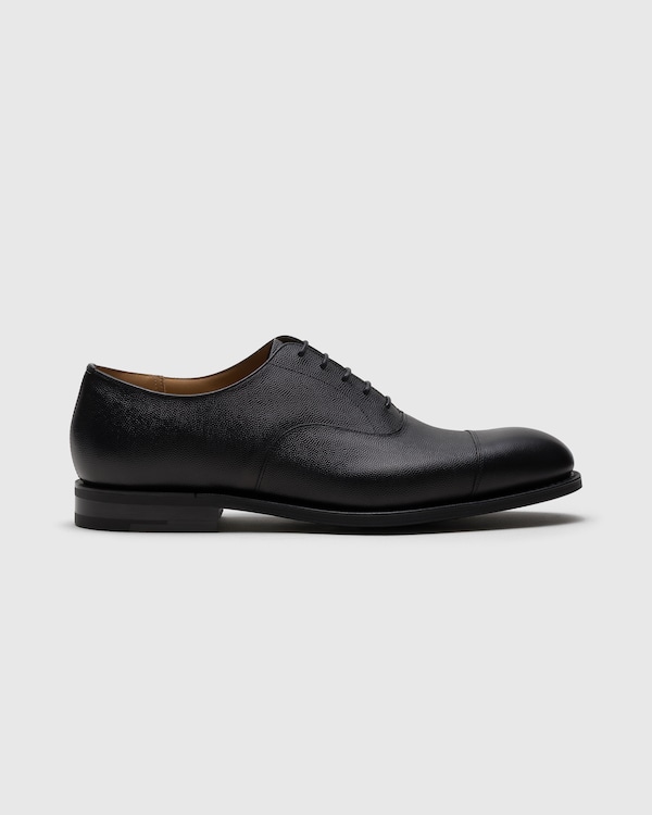 Oxford en cuir de veau grainé fumé