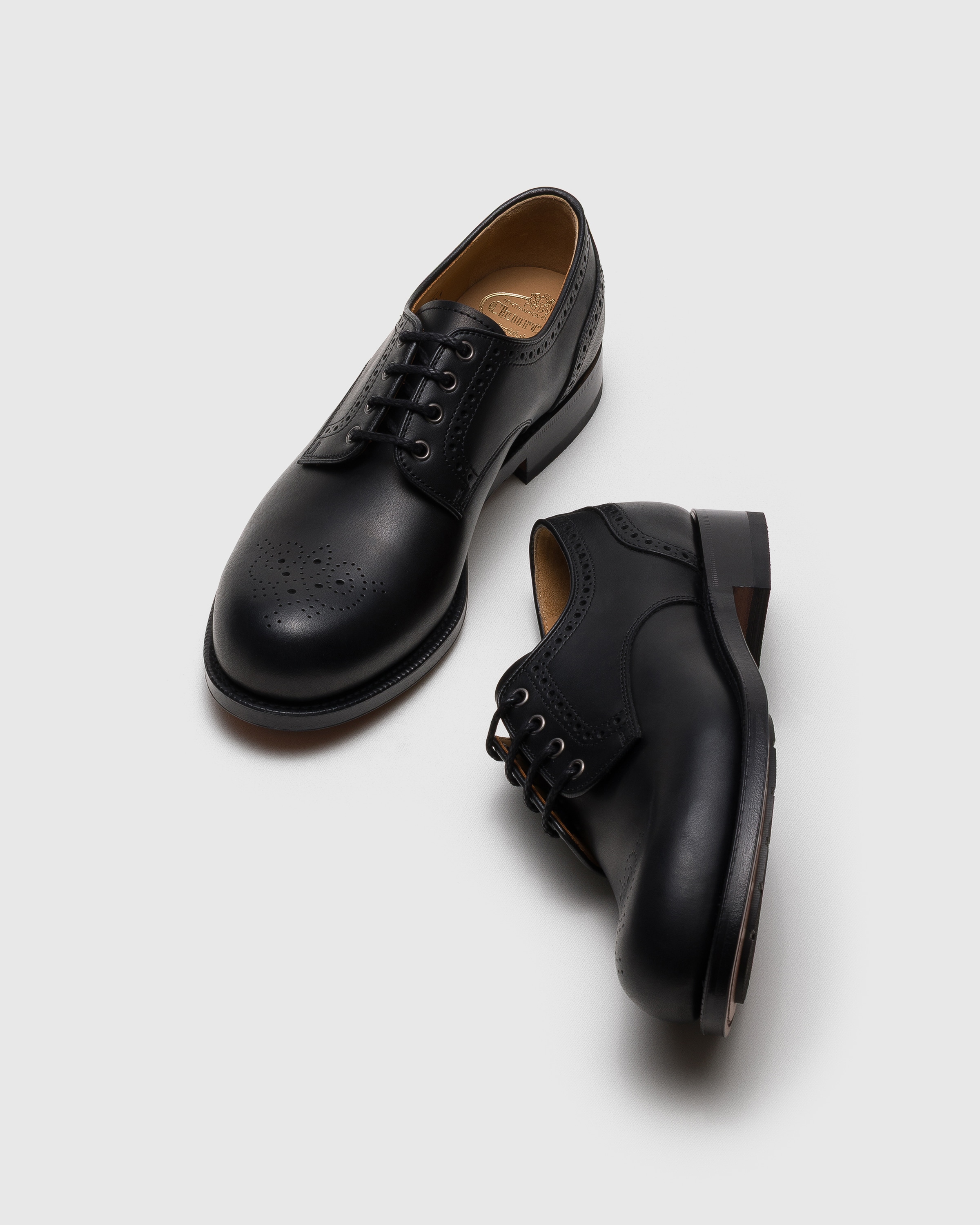 Derby Brogue in Pelle di Vitello Pull-up