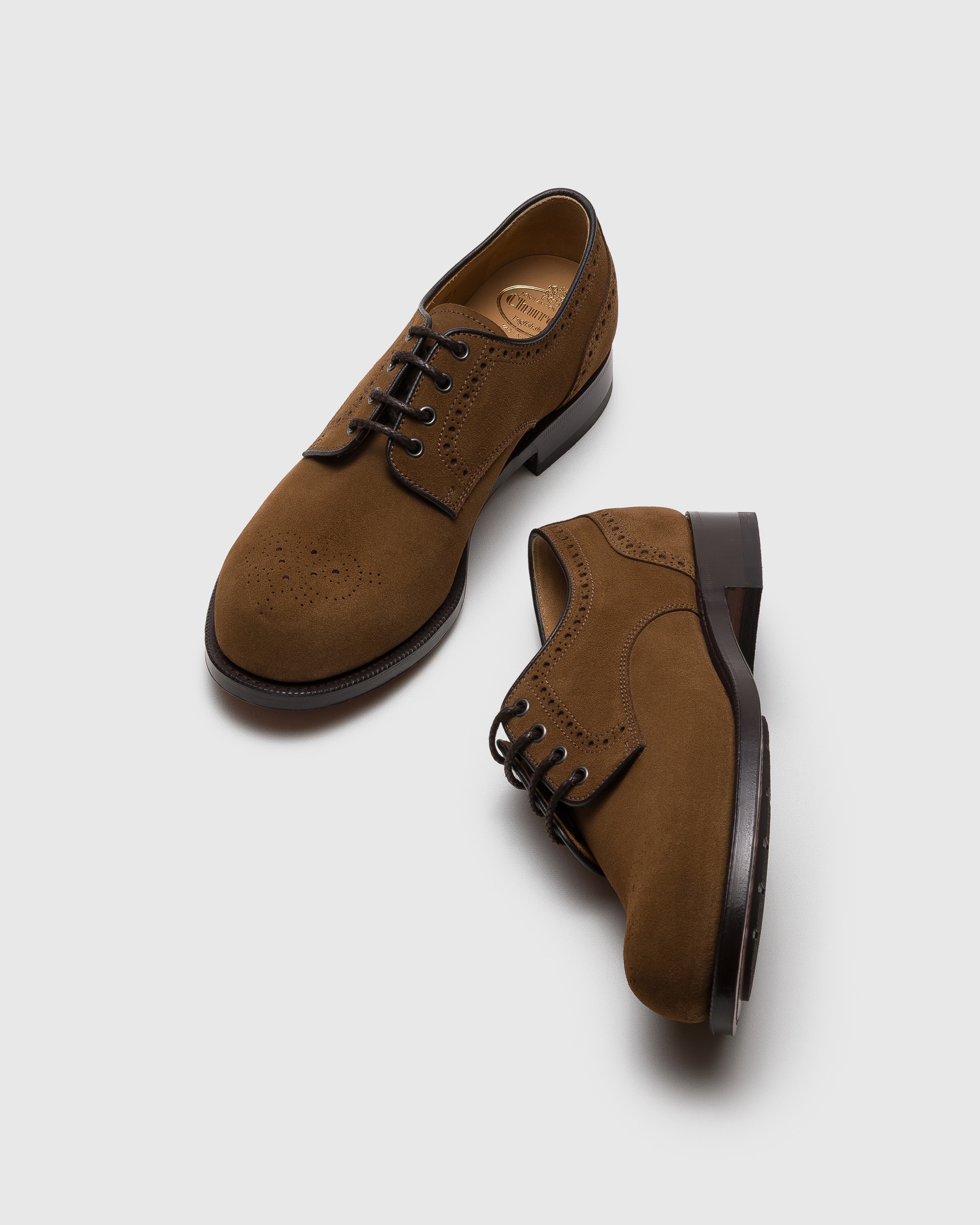 Derby Brogue in Pelle Scamosciata