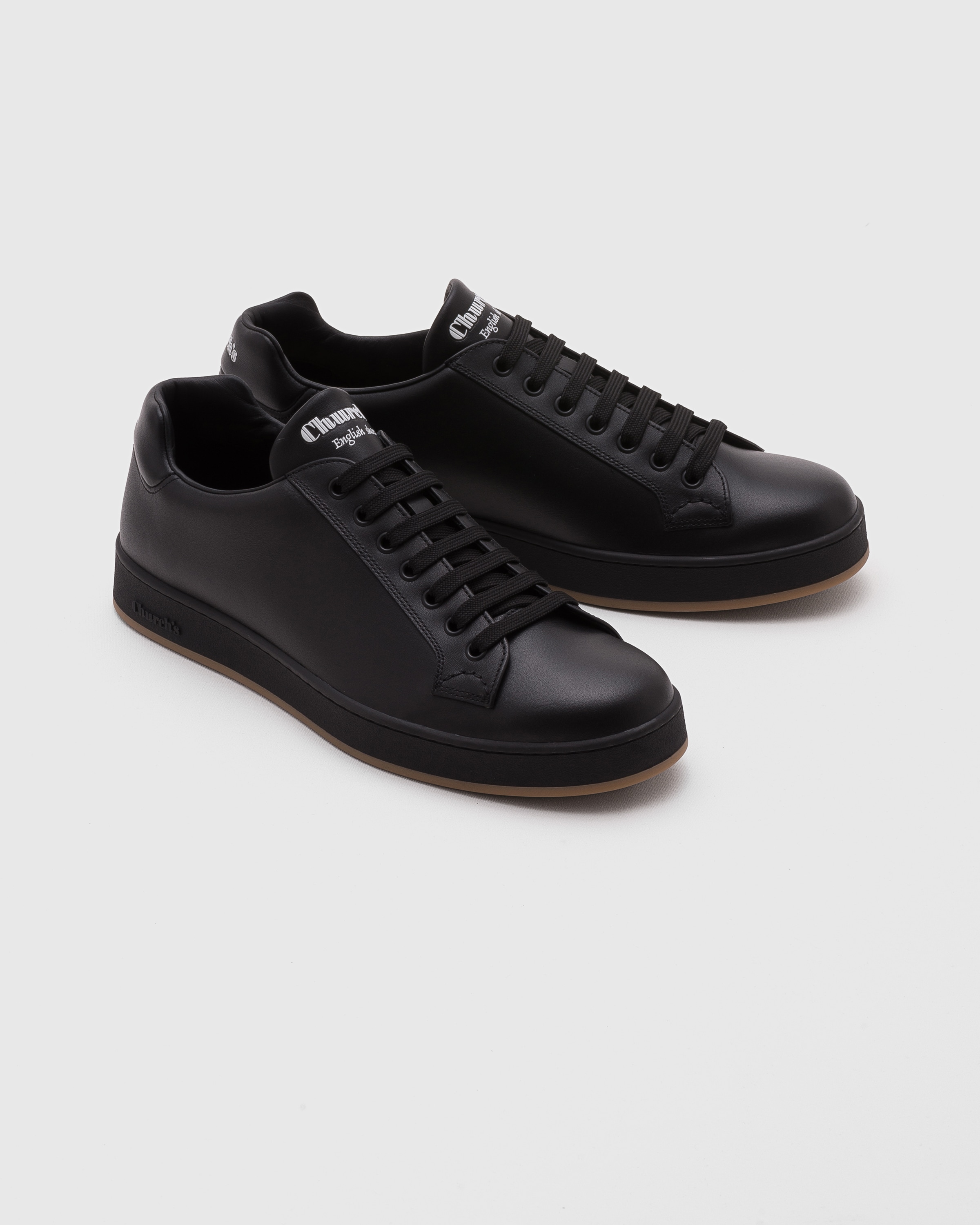 Black Soft Calf Leather Sneaker Church s