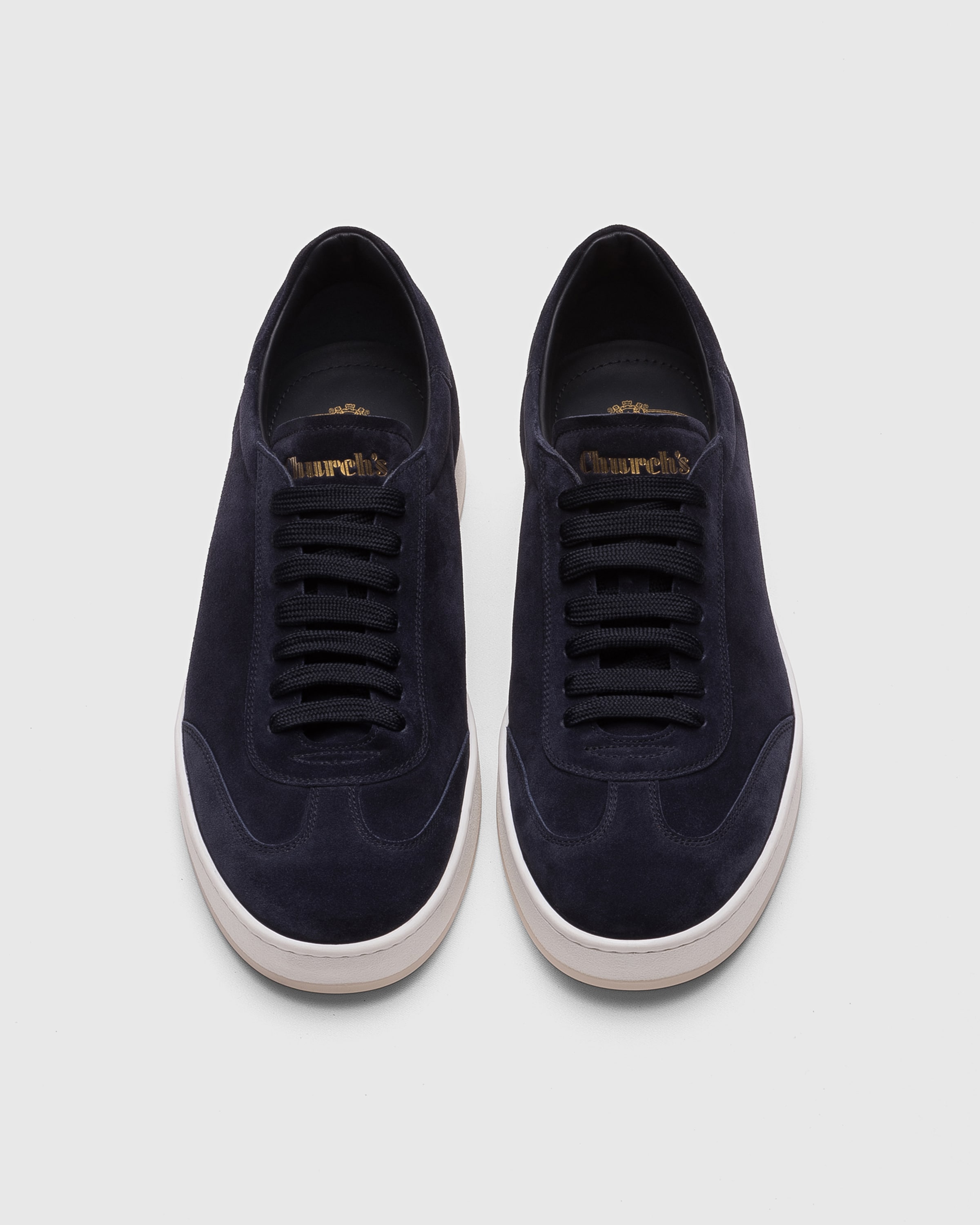 スニーカー CHURCHS MIDNIGHT BLUE SUEDE SNEAKERS Church's/チャーチ｜ミッドナイト ブルー スエード スニーカー