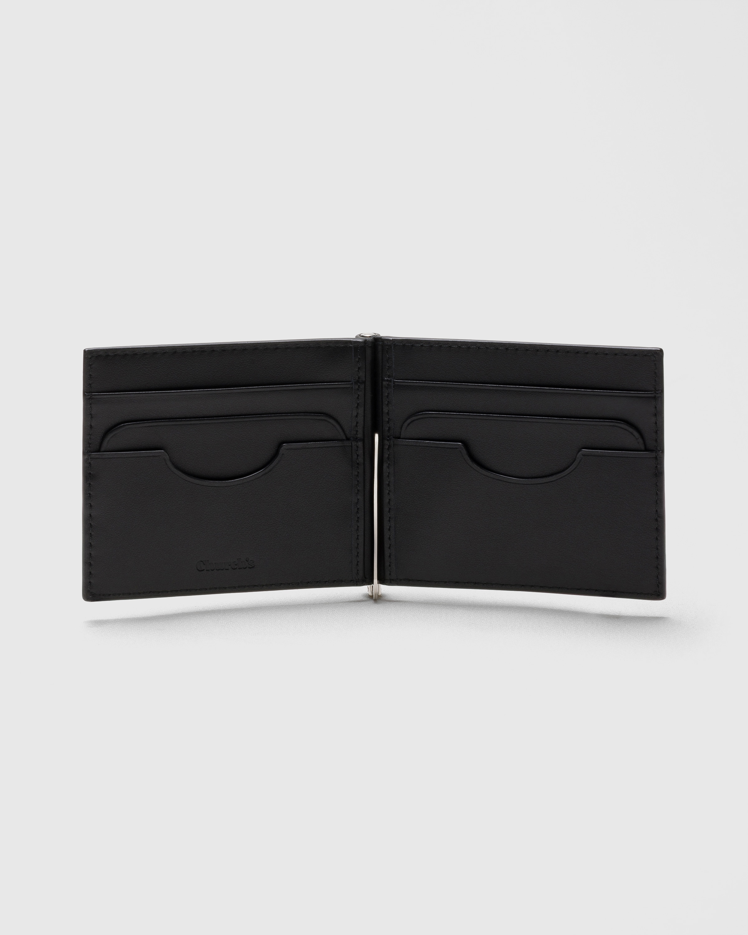 Black Soft Calfskin Money Clip Wallet | Church's