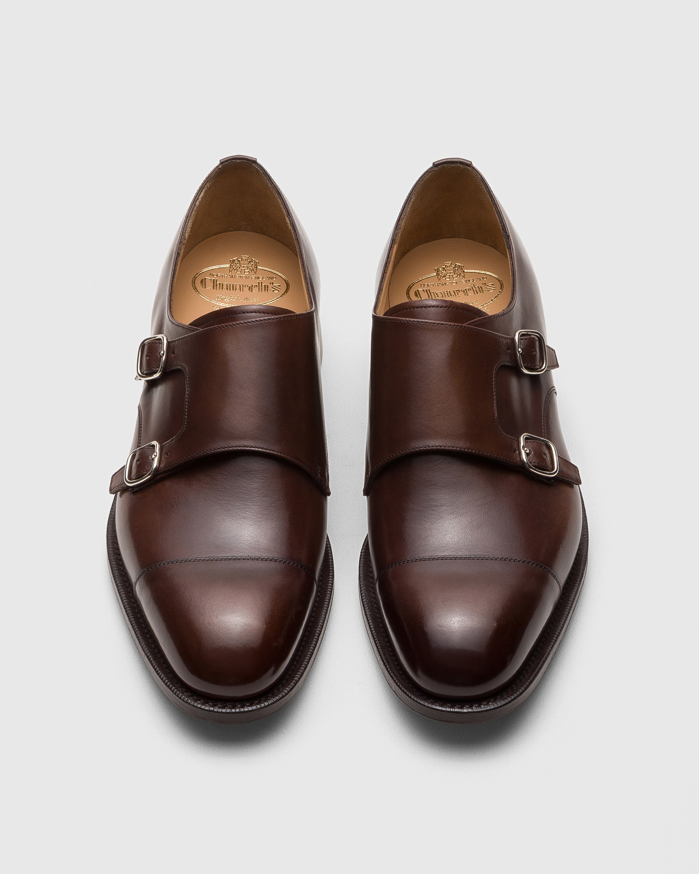 Ebony Bleached Calfskin Monk Strap Church s