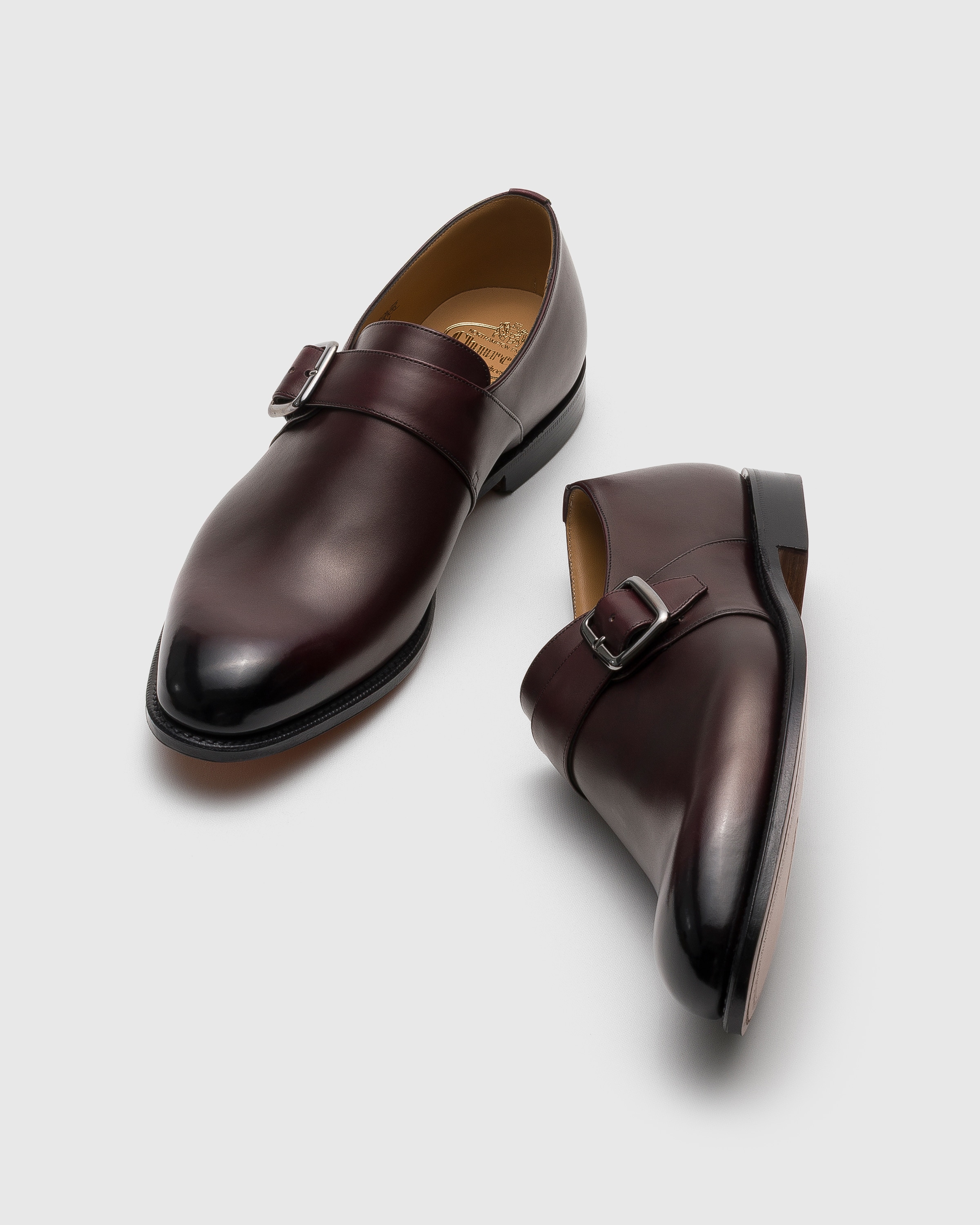 old Church's 4都市 monk strap dress shoes Black Polished Binder Monk Strap | Church's