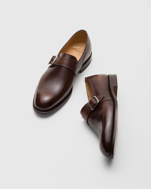 MONK STRAP IN DARK BROWN CALFSKIN