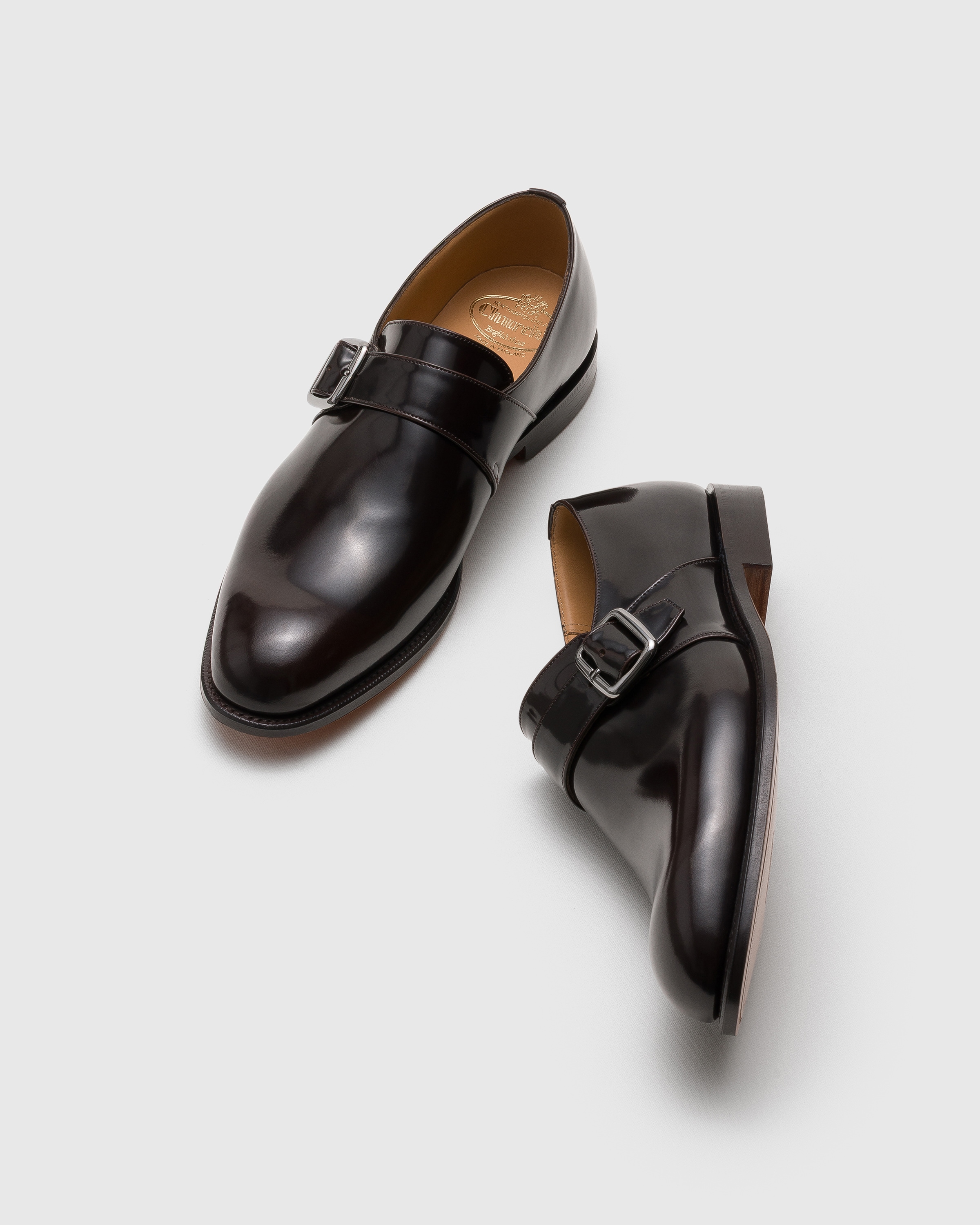 新品未使用【定価18万】Church’sポリッシュフュメ モンク ブローグ バーント ポリッシュドフュメレザー モンクストラップ | Church's