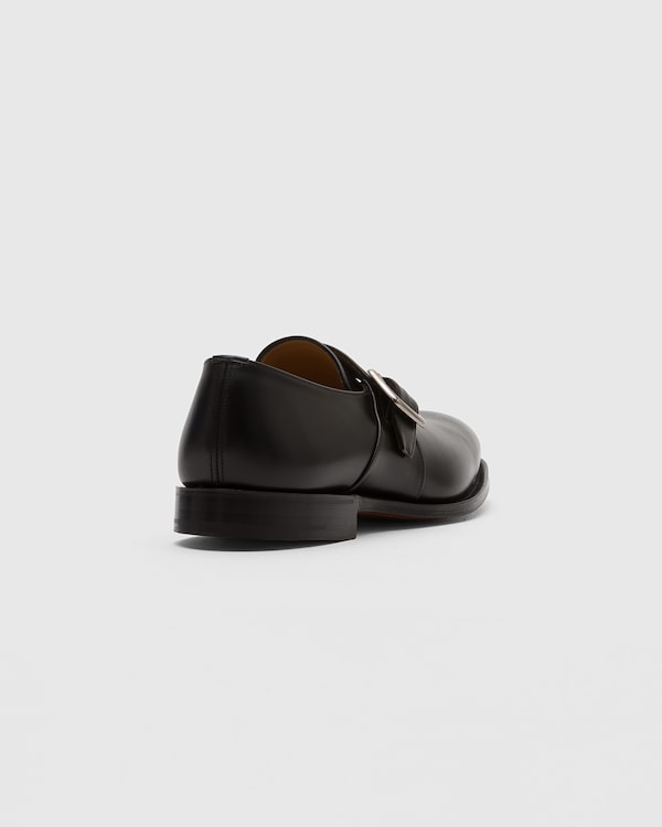 Calf Leather Monk Strap Black