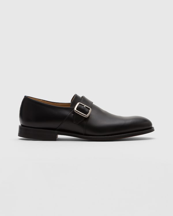 Calf Leather Monk Strap Black