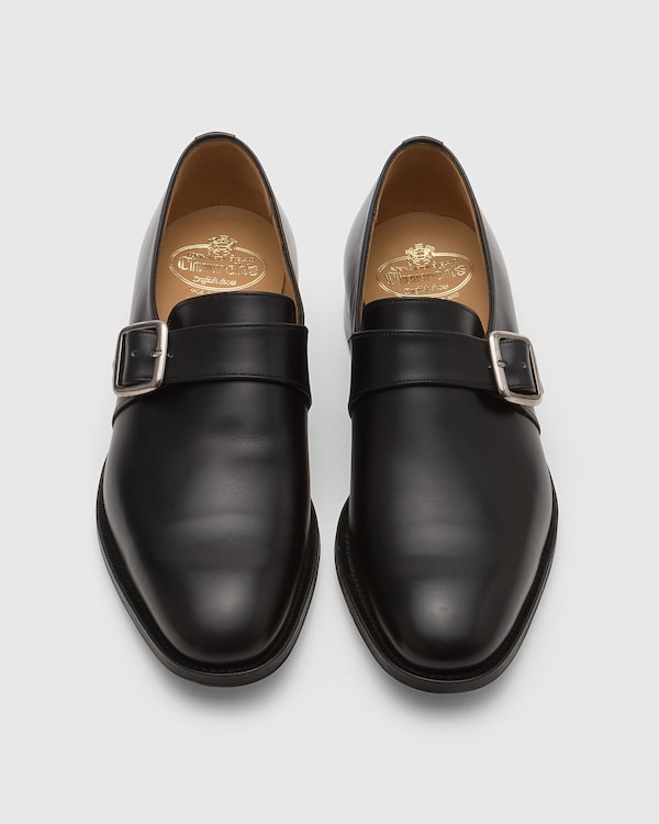 Calf Leather Monk Strap Black