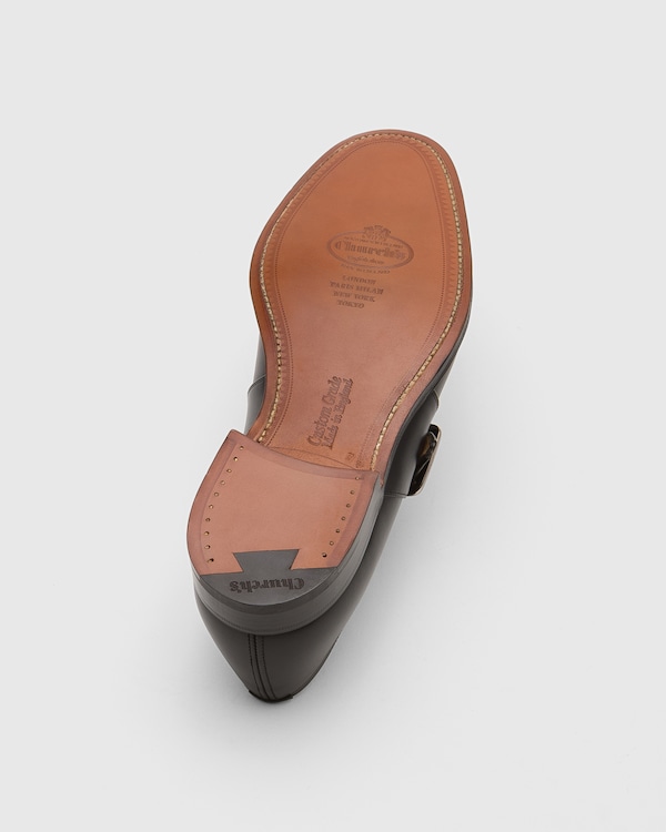 Calf Leather Monk Strap Black