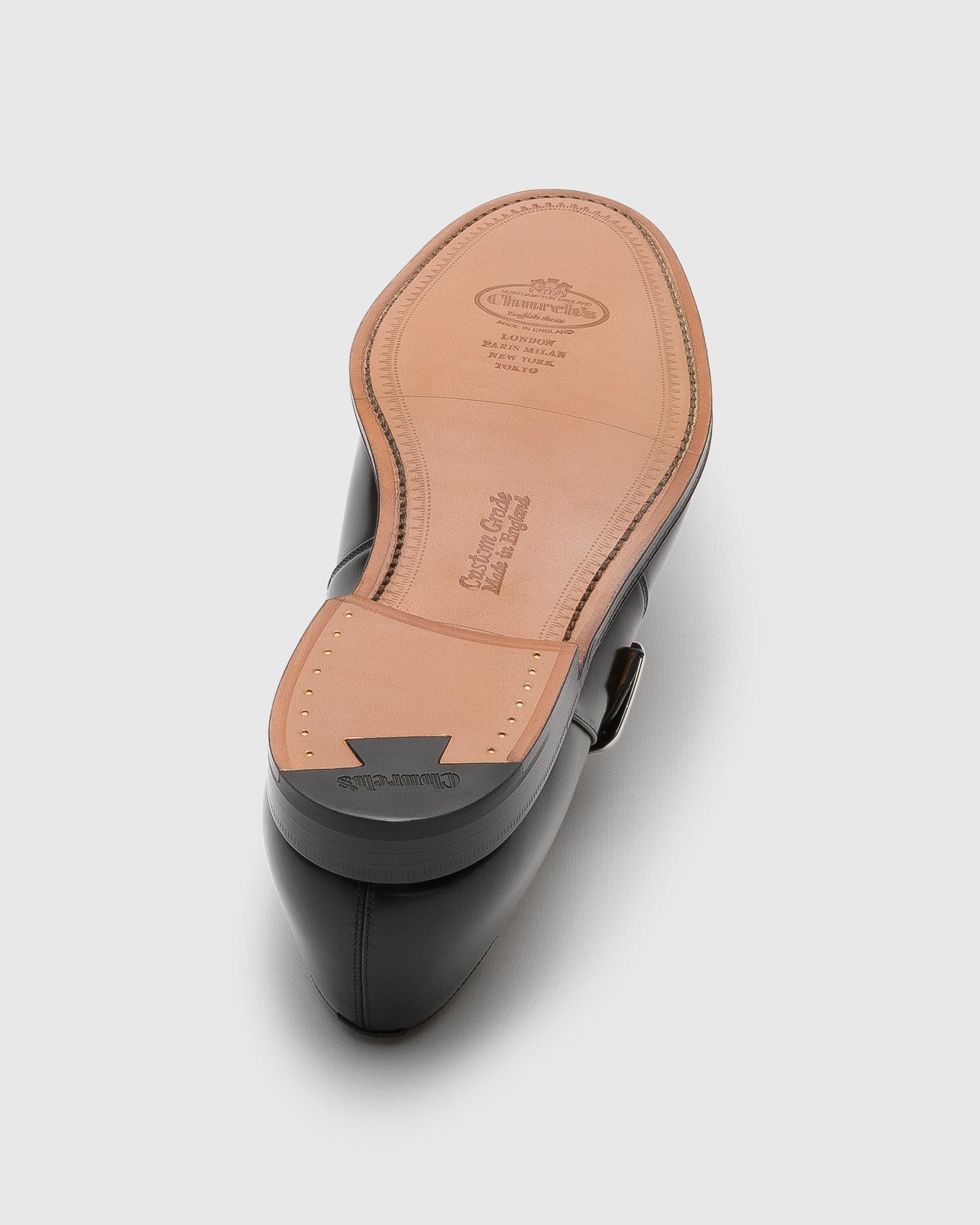Black Polished Binder Monk Strap | Church display picture 3