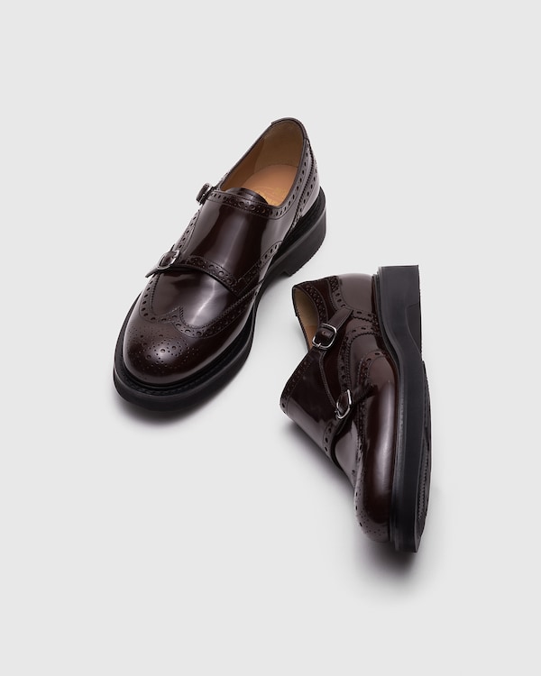 Polished Fumè Monk Strap Tabac