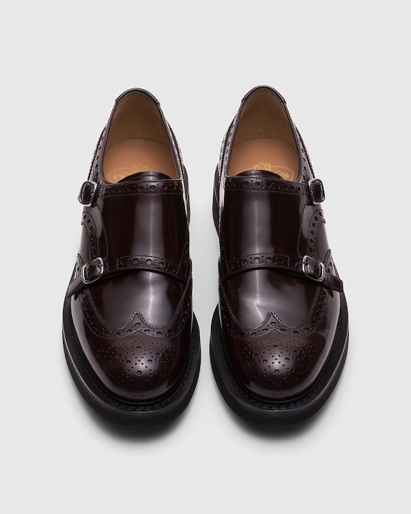Polished Fumè Monk Strap Tabac