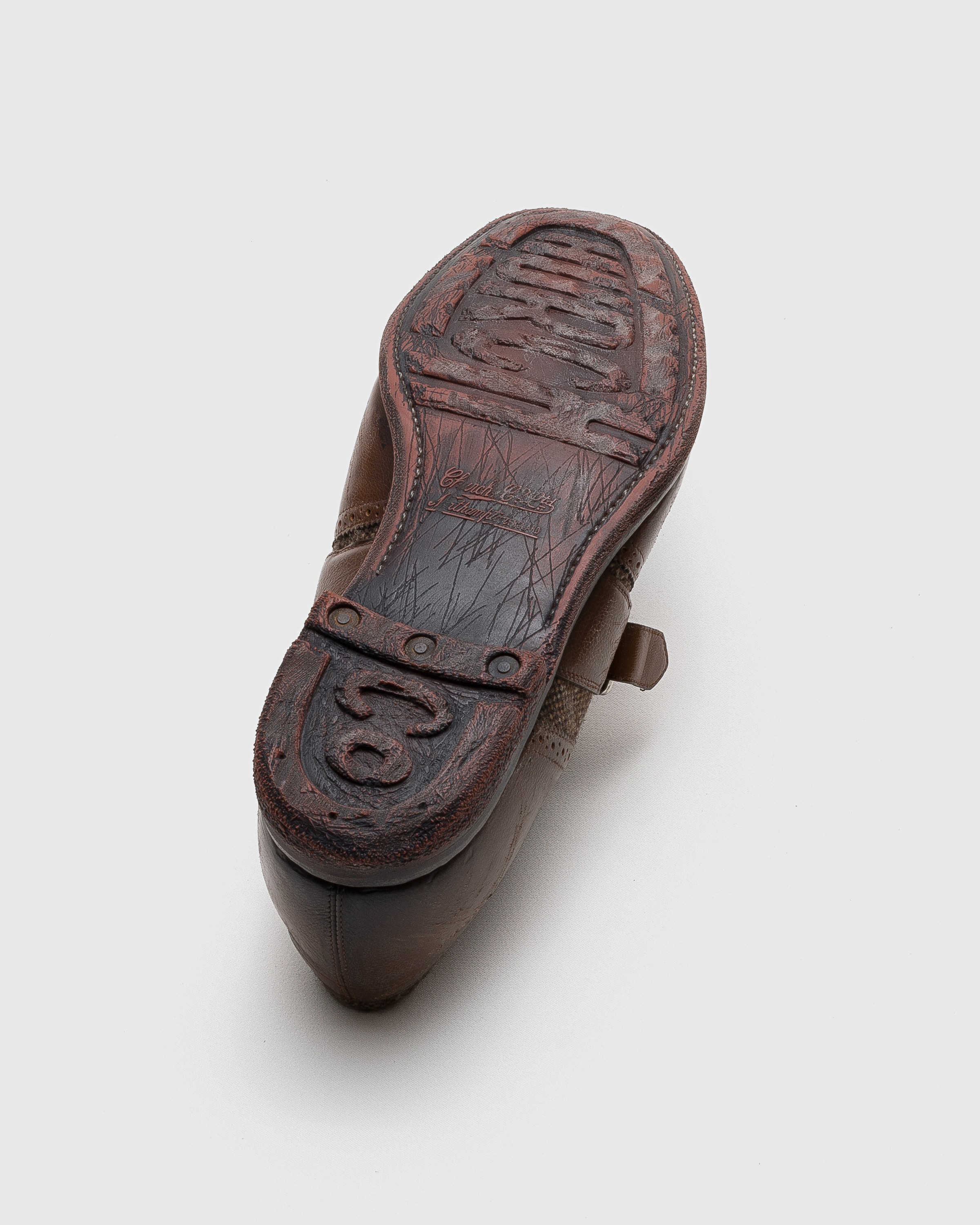 ブラウン アンティークレザーとウール モンクストラップ | Church's