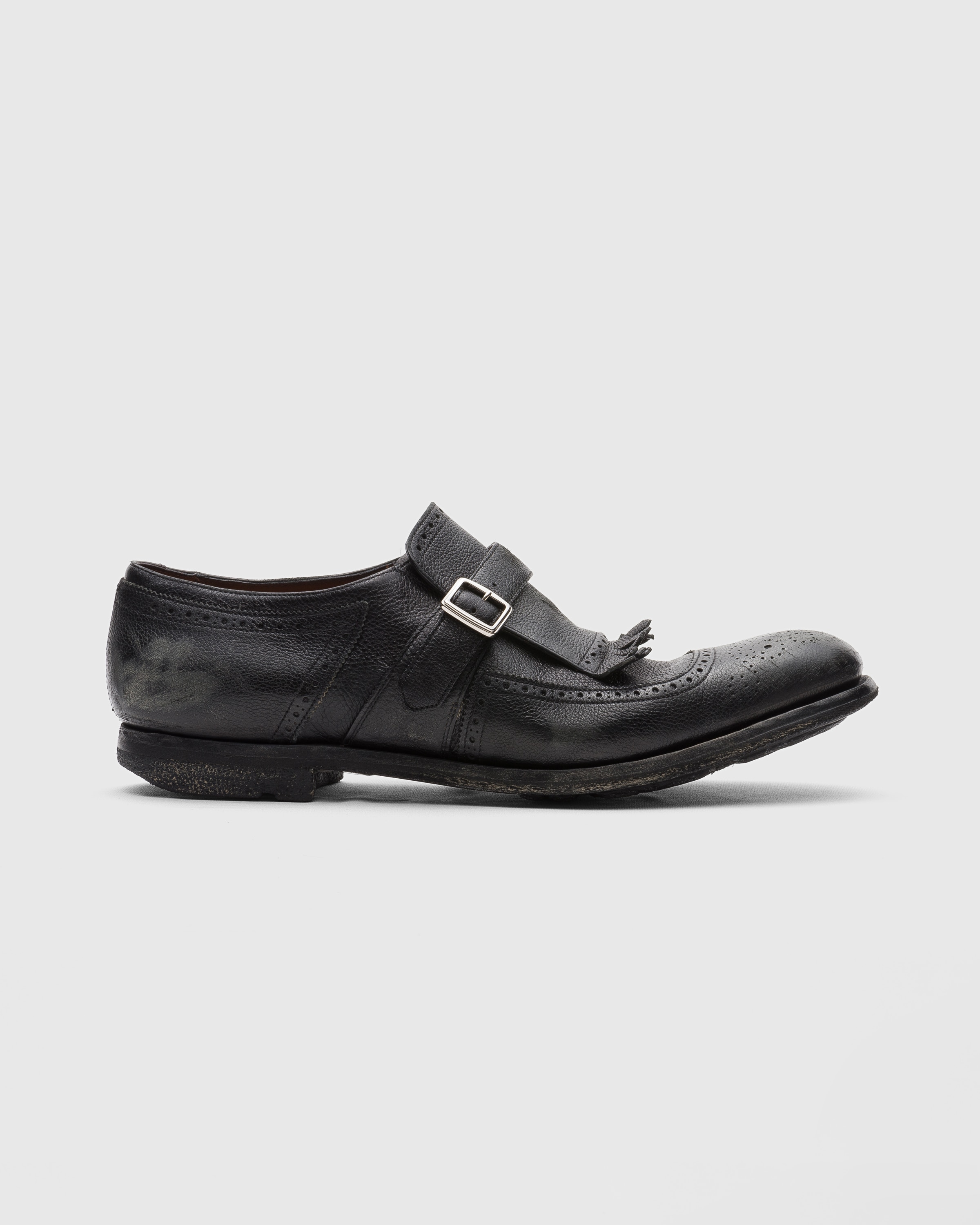 CC LOAFER 25S IN BLACK GLOSSY LEATHER WITH GOLD HARDWARE main image 1