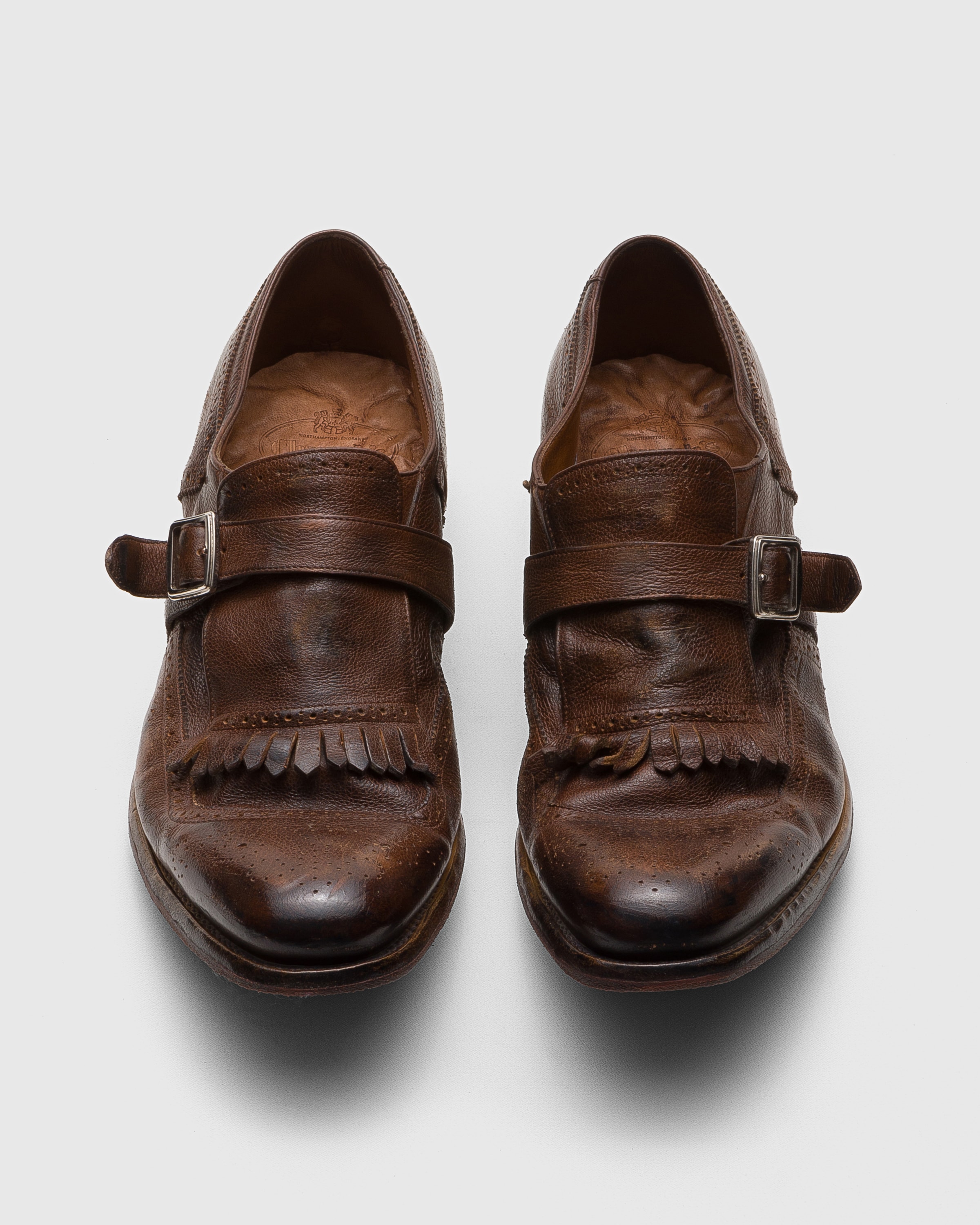 ブラウン グラッセ カーフレザー モンクストラップ | Church's