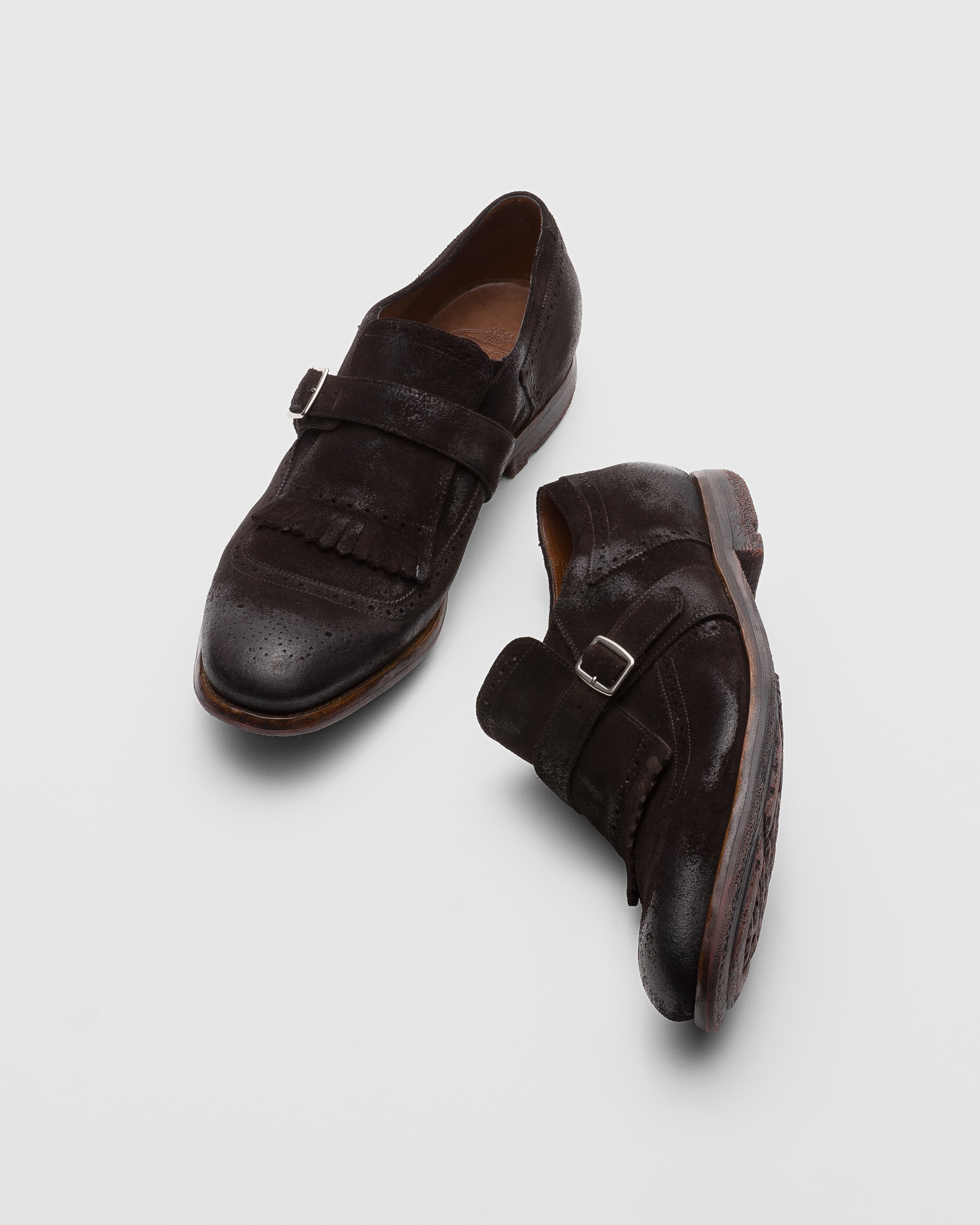 Brown Vintage Suede Buckle Loafer | Church's