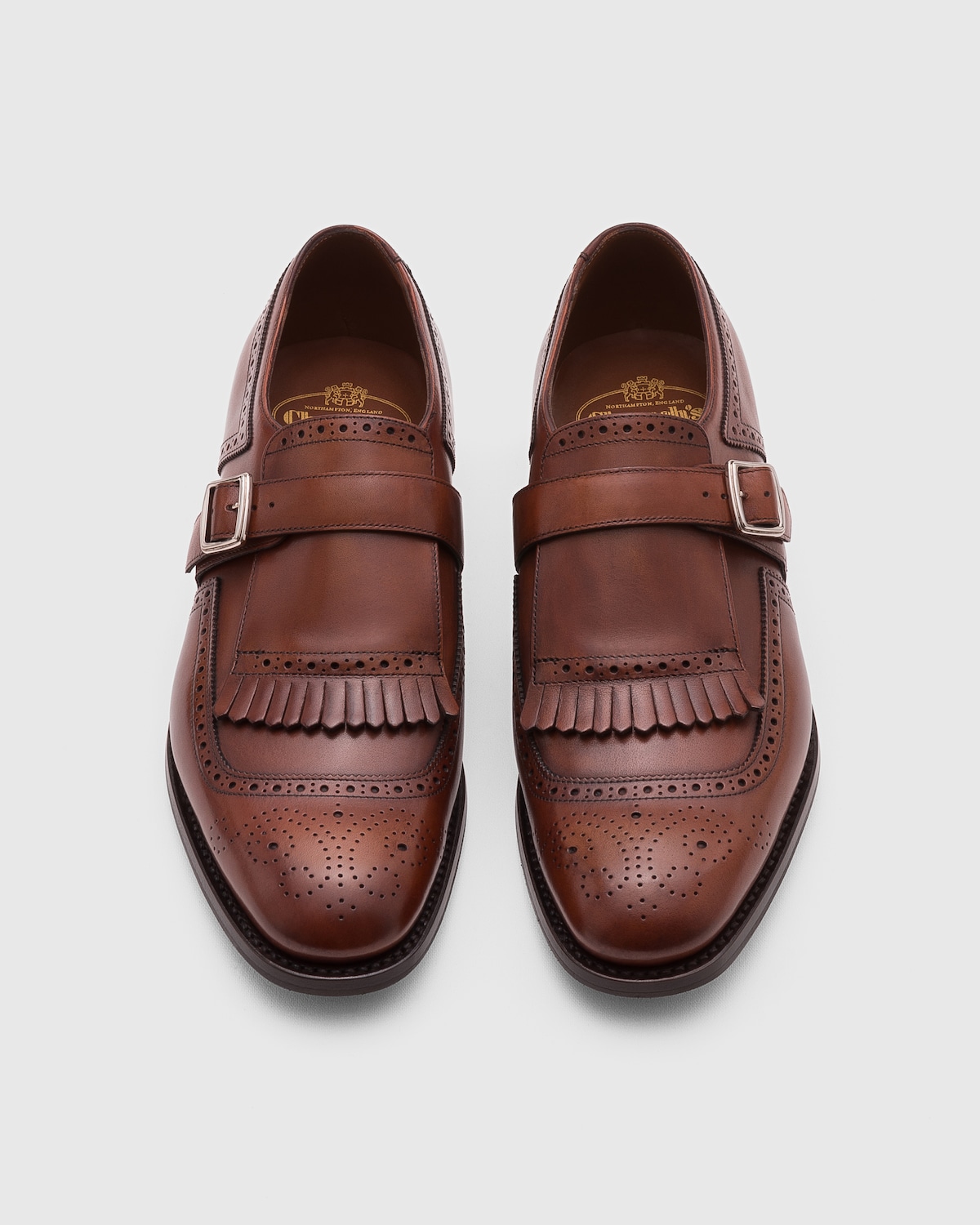 Burnished Moc Toe Single Monk Loafer