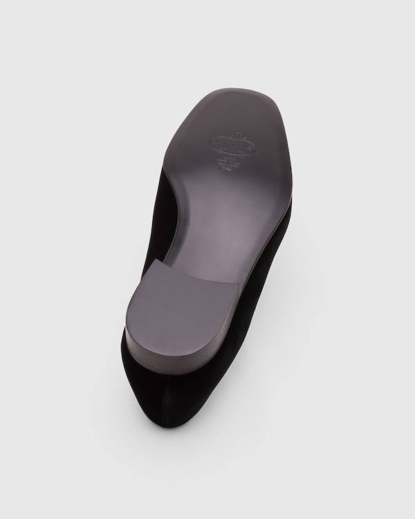 ベルベットクラウンローファー ブラック