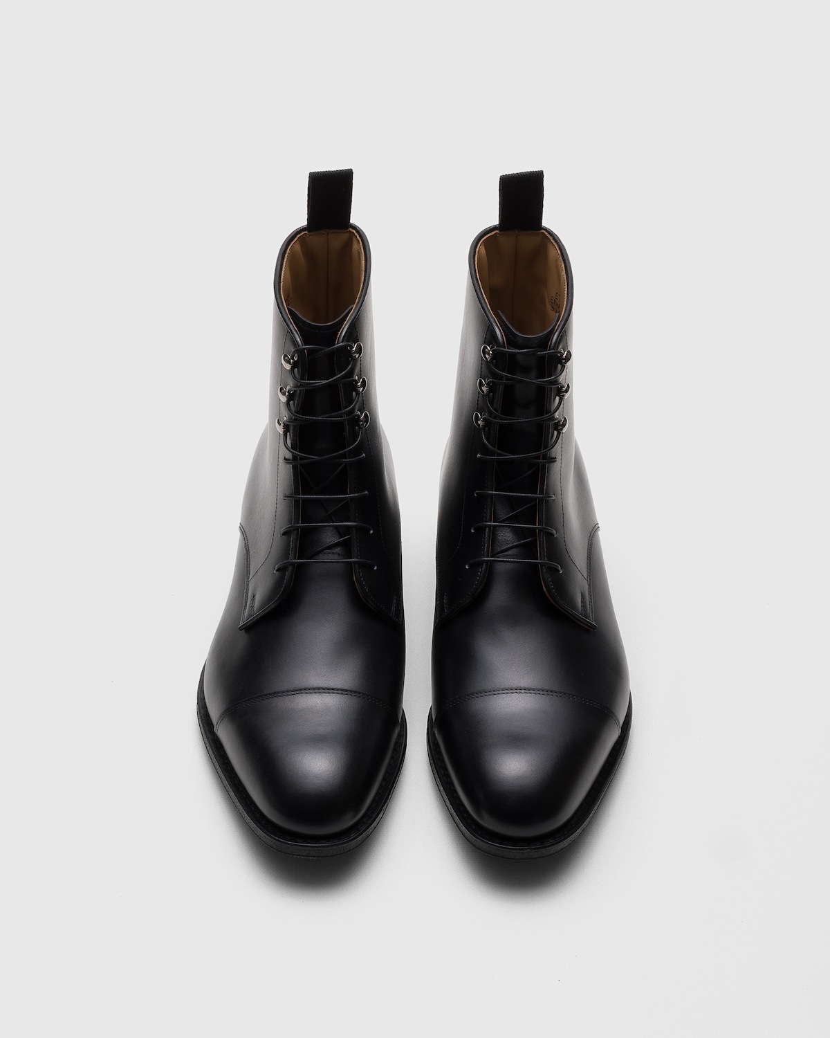CD Major Ankle Boots Black Navy Blue Calfskin And Fabric Canvas
