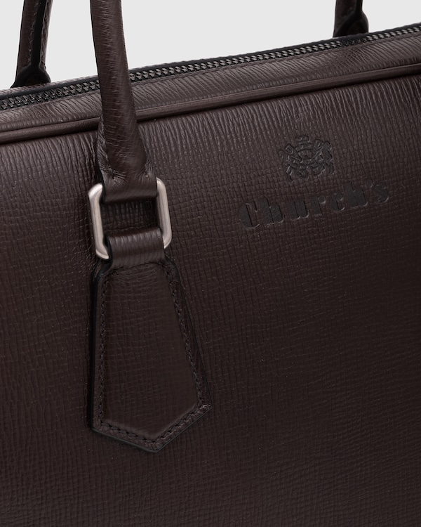 St James Leather Laptop Bag Coffee