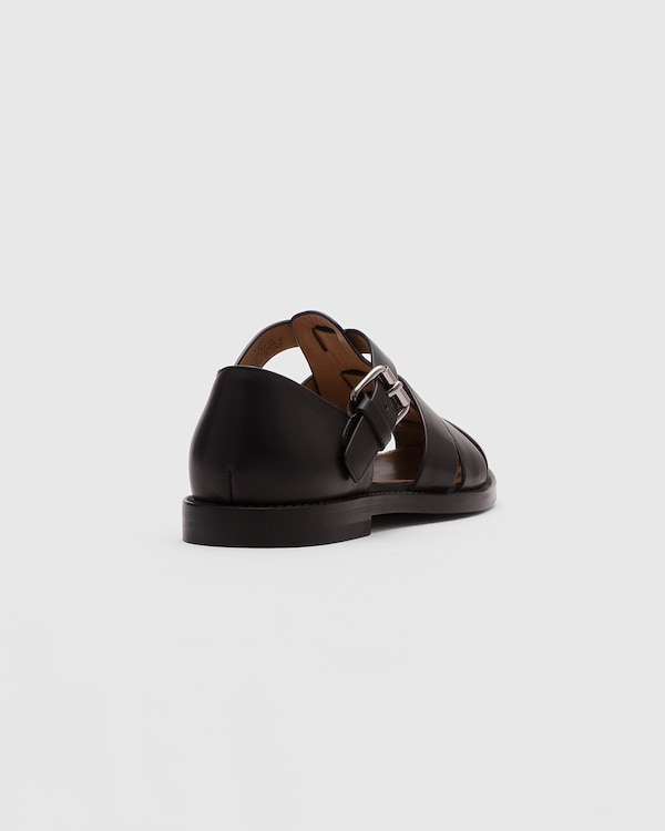 Nevada Leather Sandal Black