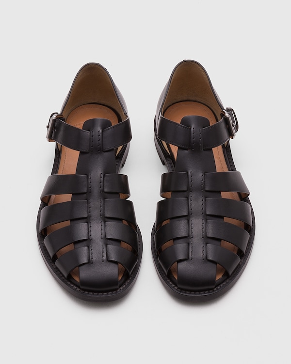 Nevada Leather Sandal Black