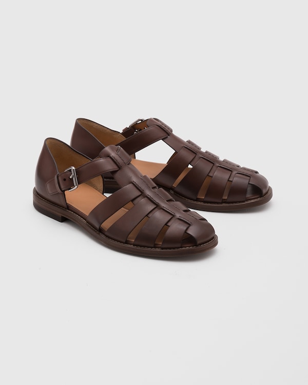 Nevada Leather Sandal Ebony