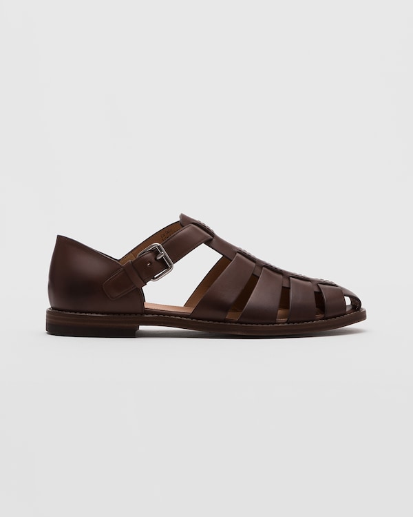 Nevada Leather Sandal Ebony
