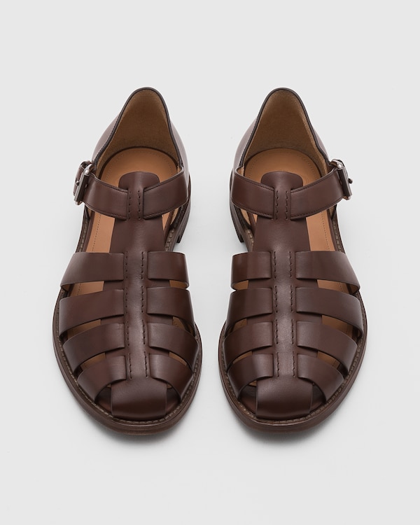 Nevada Leather Sandal Ebony