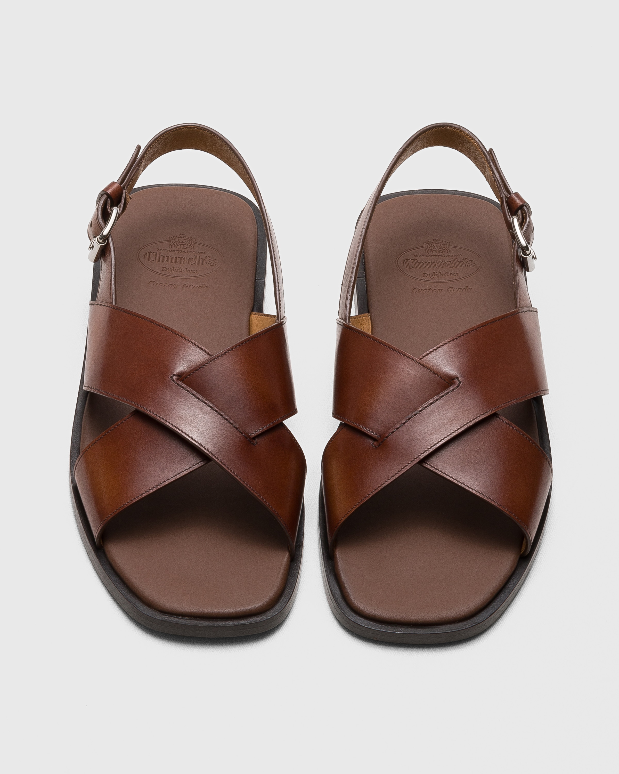 Burnt Bleached Calfskin Crisscross Sandal | Church's
