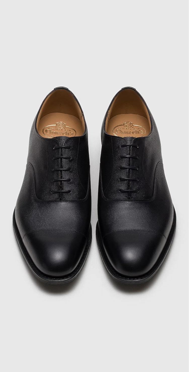 Consul R 2.0 - Black Fumé Grain Calfskin Oxford