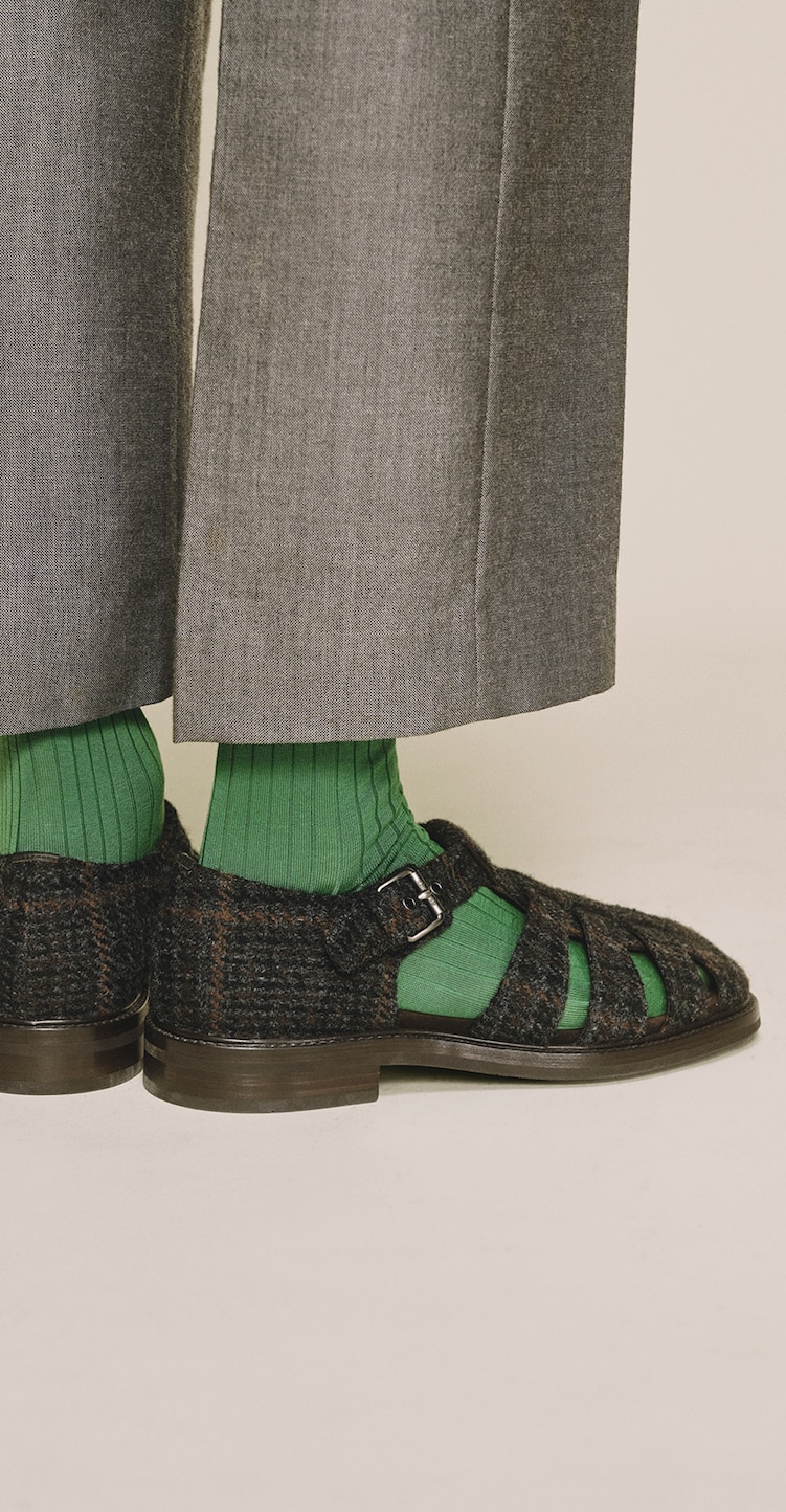Fisherman Winter - Ebony Wool Sandal