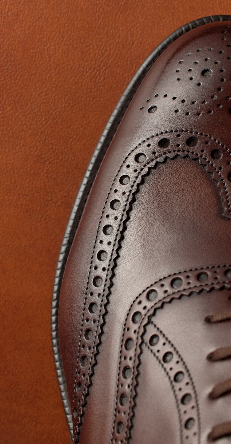 Burwood Wg - Tabac Polished Fumè Oxford Brogue